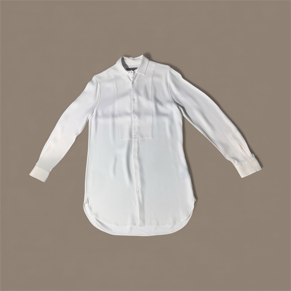 Ralph Lauren Black Label Tunic Blouse White color size 10 - Picture 5 of 13
